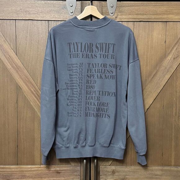 Taylor Swift Tops - NEW The Eras Tour Authentic Blue Crewneck Sweatshirt Taylor Swift 2023 Medium